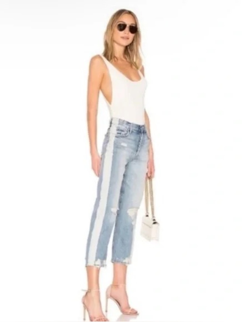 Mother Denim The Thrasher Striped Confession high rise jeans